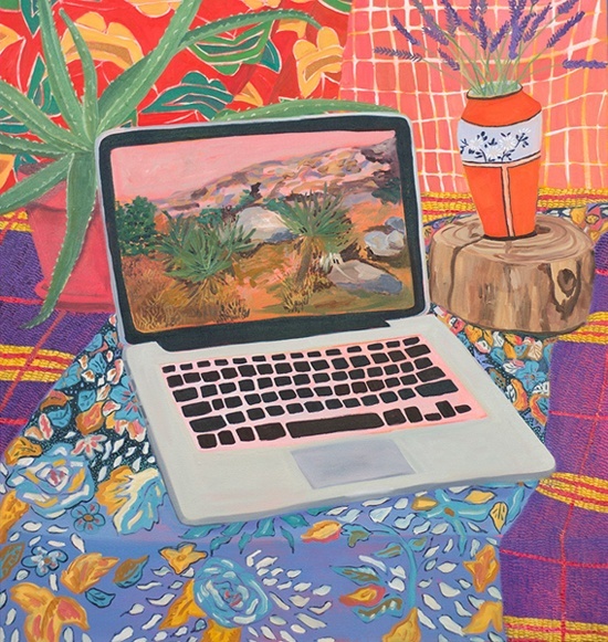 https://guernicamag.com/wp-content/uploads/2014/12/Anna_Valdez_Laptop_with_Landscape_-_oil_on_canvas._32_x_30_inches._2014_550.jpg