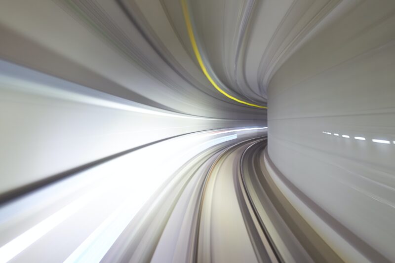 Tunnel whizzing by.