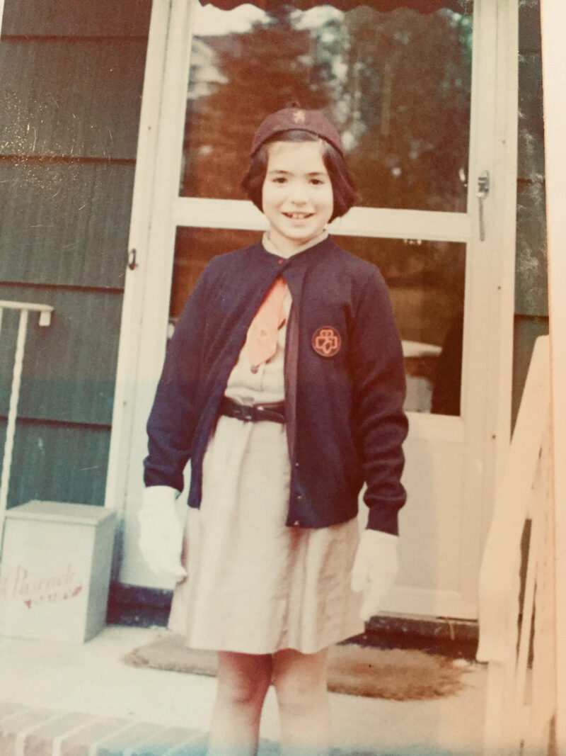 The author in her Brownie uniform