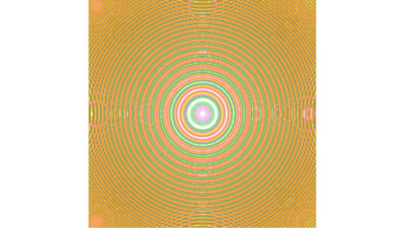 Concentric circles in yellows and greens